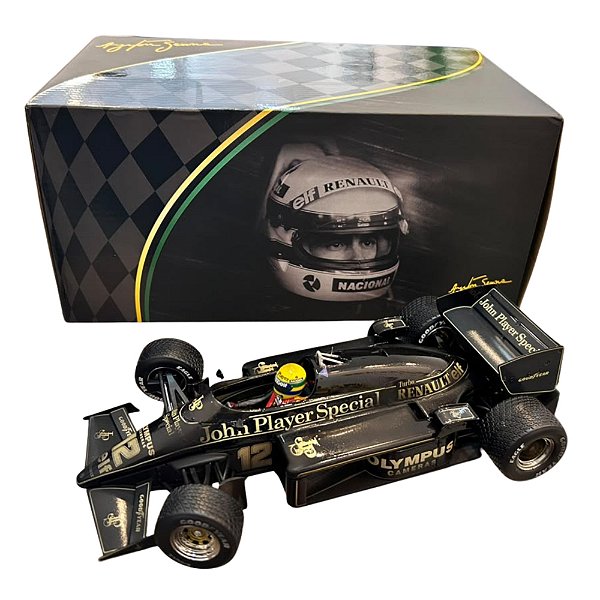 Miniatura Ayrton Senna Lotus 97t Premium X Customizada 1/18