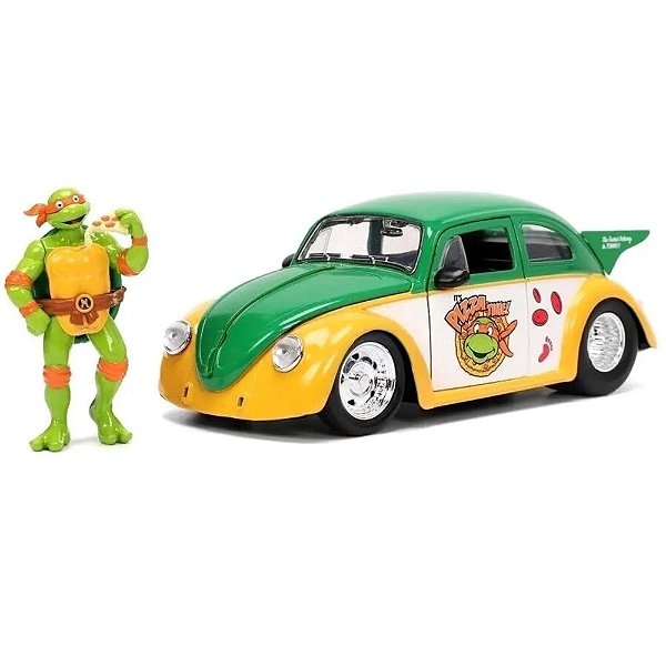 Miniatura Volkswagen Drag Fusca Michelangelo Tartaruga 1/24