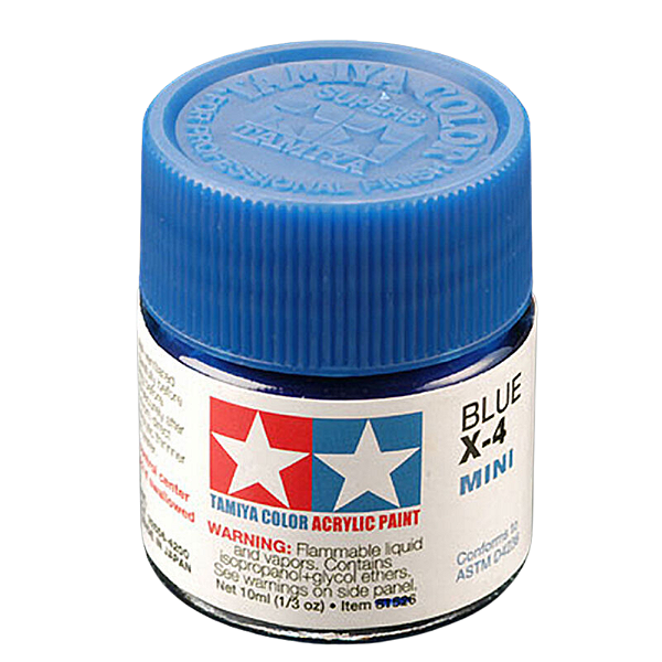 Tinta Acrílica Tamiya Mini 10 Ml Azul x-4