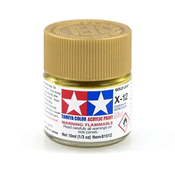 Tinta Acrílica Mini Gold Leaf X-12 10ml Tamiya D4236