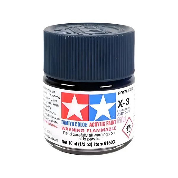 Tinta Acrílica Mini Tamiya Royal Blue X-3 10 ml