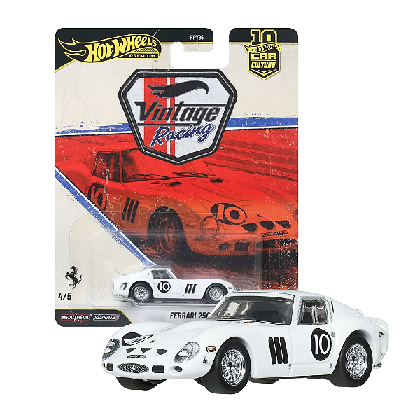 Miniatura Hotwheels Vintage Racing Ferrari 250 GTO 1/64