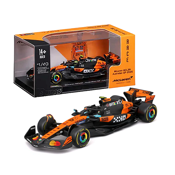 Miniatura Mclaren Mcl39 2025 Lando Norris #4 Burago 1/43