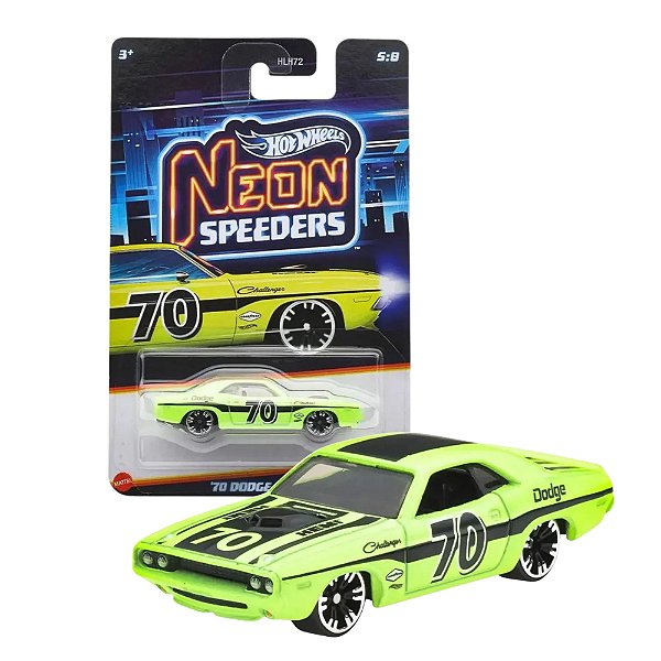 Miniatura Hot Wheels Neon Speeders 70 Dodge Hemi Challenger