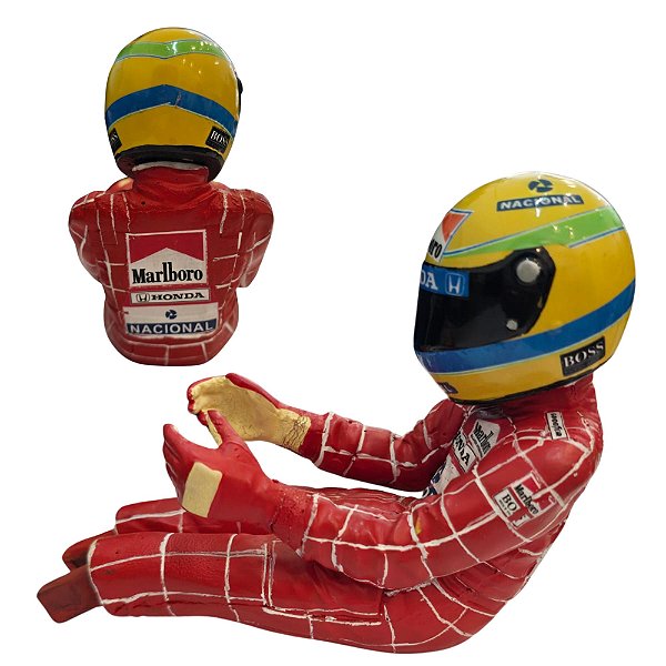 Boneco Ayrton Senna Artesanal para McLaren 1/8 Exclusivo