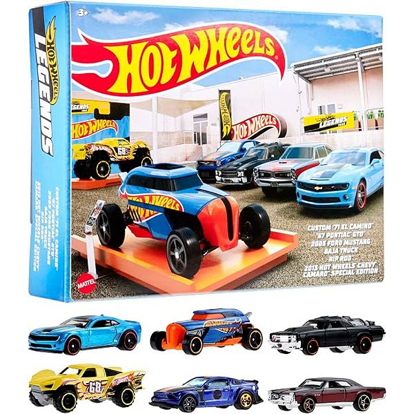 Miniatura Hot Wheels Pack C/ 6 Peças Legends Theme 1/64