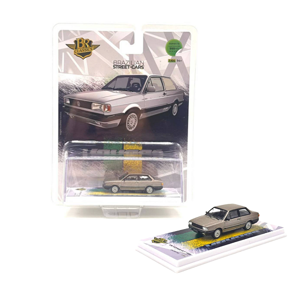 Miniatura VW Voyage GLS (1989) Marrom BR Classics 1/64