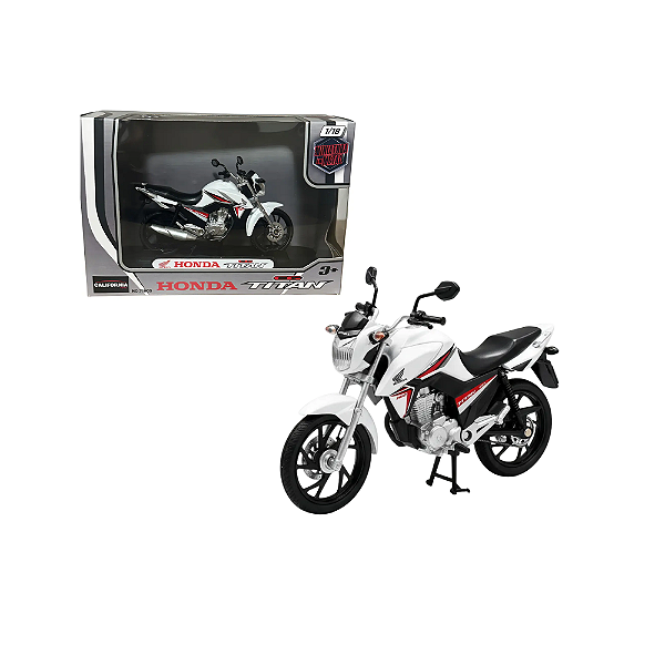 1/18 Moto Honda Cg Titan 160 2016 Branca