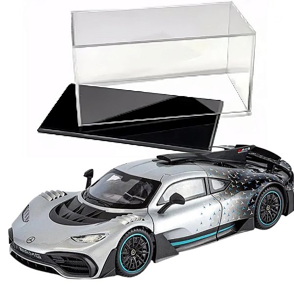 Miniatura Mercedes AMG ONE gray 1/18 Luz e Som +  ACRÍLICO