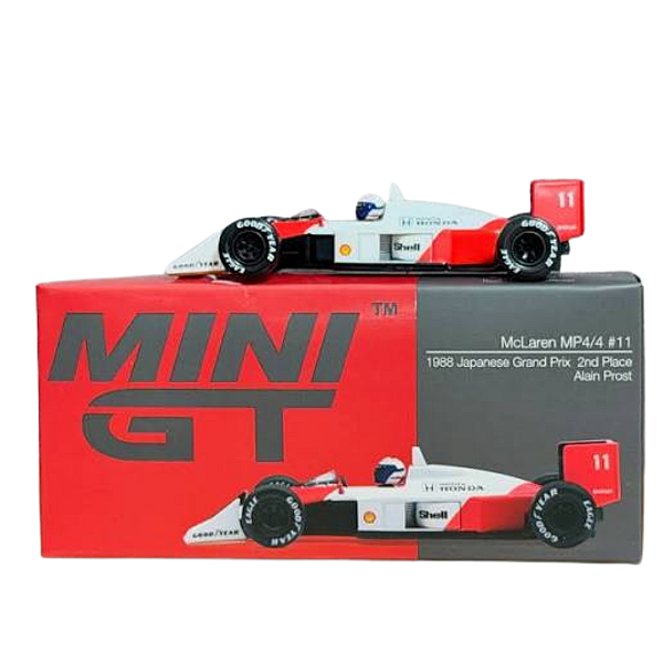 Miniatura Mini GT McLaren MP4/4 #11 Alain Prost 1/64
