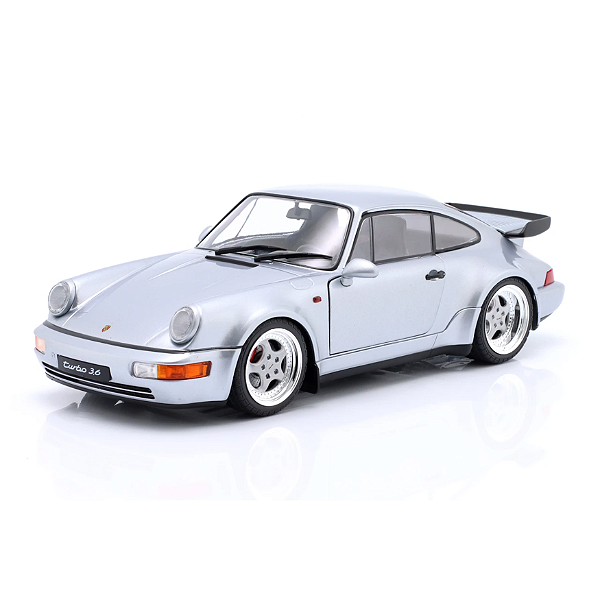 Miniatura Porsche 911 964 Turbo 3.6 1990 Prata 1/18