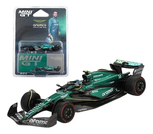 Aston Martin F1 2024 Fernando Alonso #14 Bahrain MINI GT 1/64