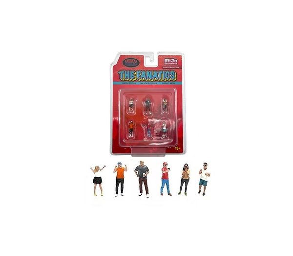 Conjunto de 6 Bonecos The Fanatics, sortidas - American Diorama 1/64