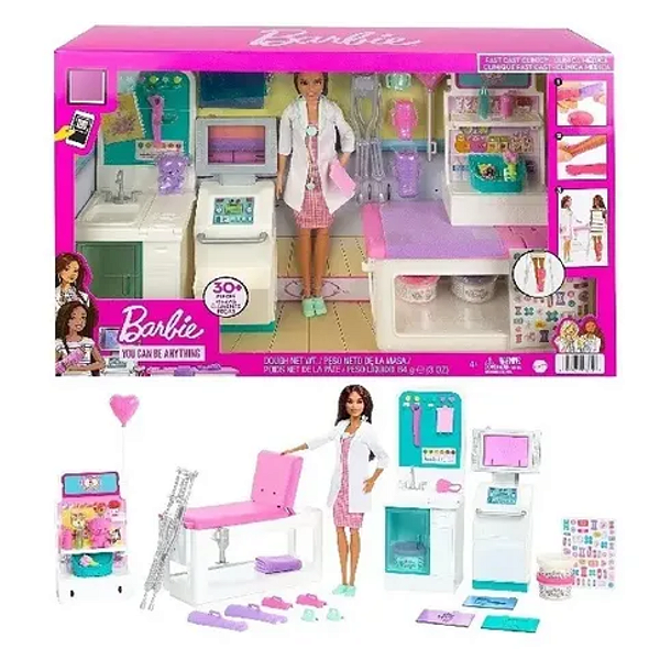 Boneca Barbie Playset Clinica Medica Mattel GTN61