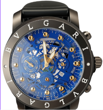 Relógio Masculino  BVLGARI Preto Stainless steel  Analógico