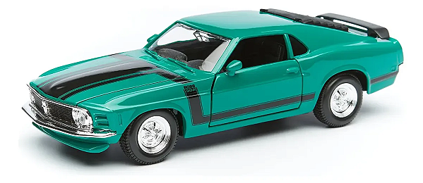 Miniatura Ford Mustang Boss 302 1970 1:24 Maisto Verde