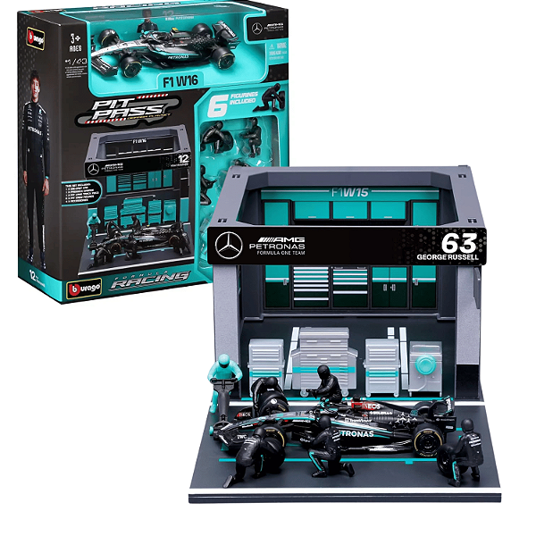 Race Formula Mercedes W16 Pit Pass #63 Burago 1/43