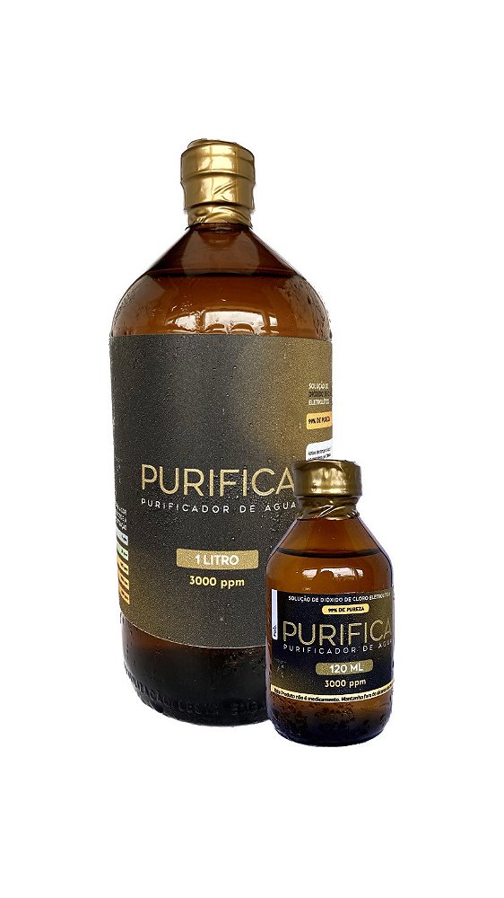 KIT 1 - Purifica - 3000ppm - 1L + FRASCO 120ml