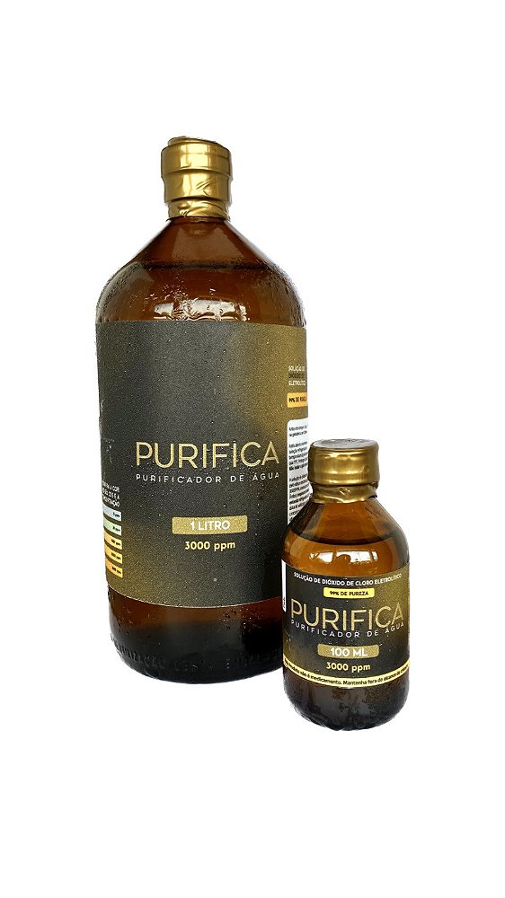 KIT 2 - Purifica - 3000ppm - 1L + FRASCO 120ML + SPRAY 100ml