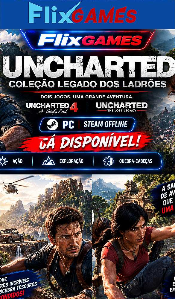 Uncharted 4 Coleção Legado dos Ladrões PC STEAM OFFLINE
