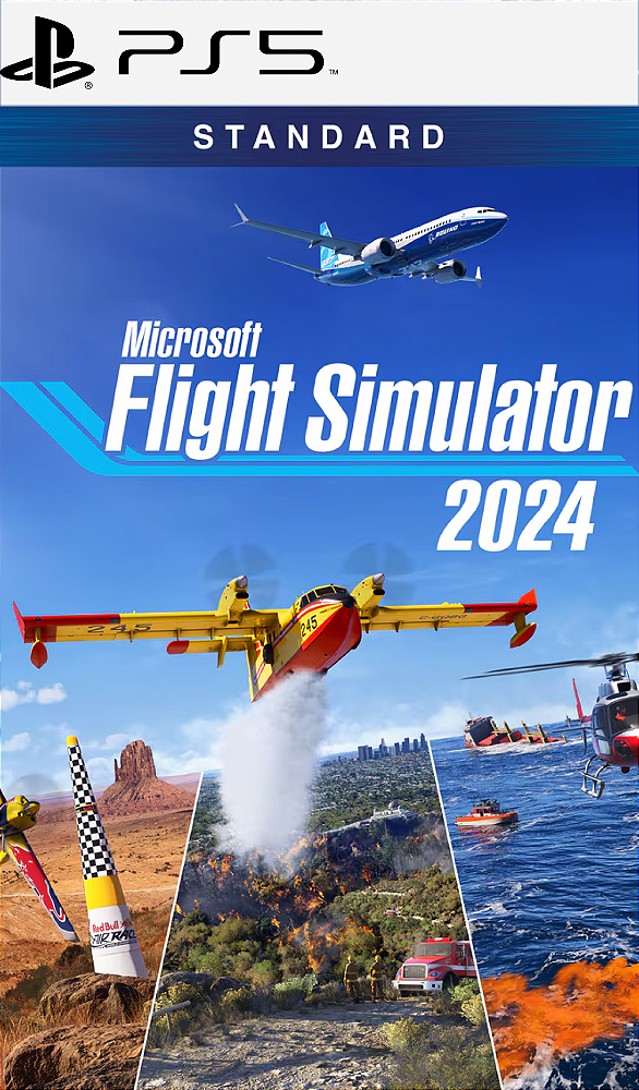 Microsoft Flight Simulator 2024 STANDARD Ps5 Mídia Digital
