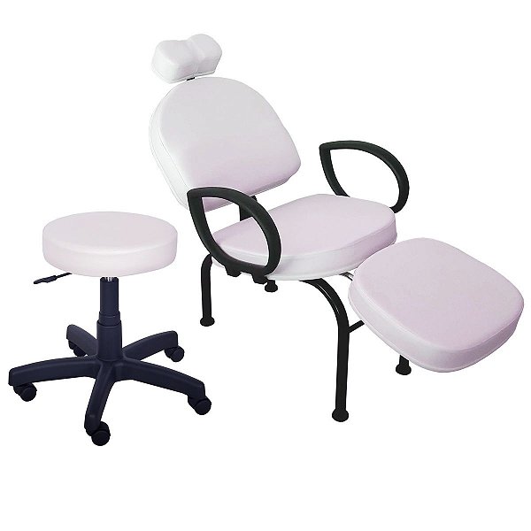 Kit Cadeira de Maquiagem, Designer e procedimento com mocho For-ty - For-ty  Store