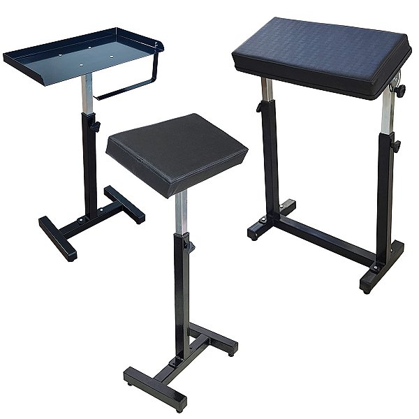 Kit Tattoo Bancada + Apoio braço Tatuador + Suporte Tatuagem Preto