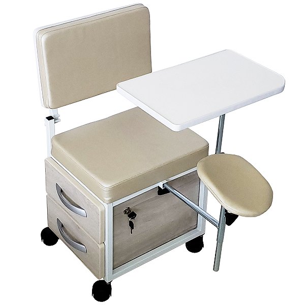 Cadeira Cirandinha Manicure Pedicure Evolux Com Gavetas e Rodinhas