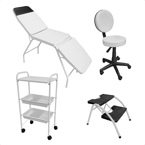 Kit Completo Clínica Estética: Maca Mocho Escada e Carrinho