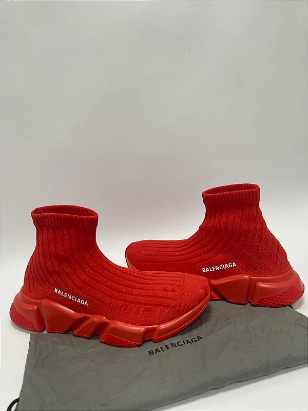 TENIS BALENCIAGA 40 LARANJA COM DUSTBAG, em excelente estado