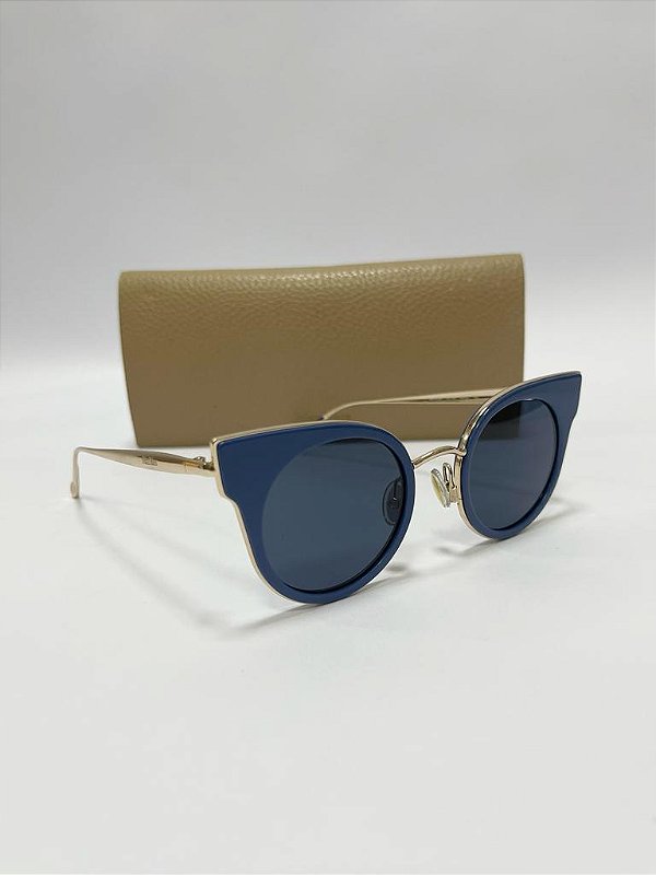 OCULOS MAX MARA  GATINHA AZUL COM CASE