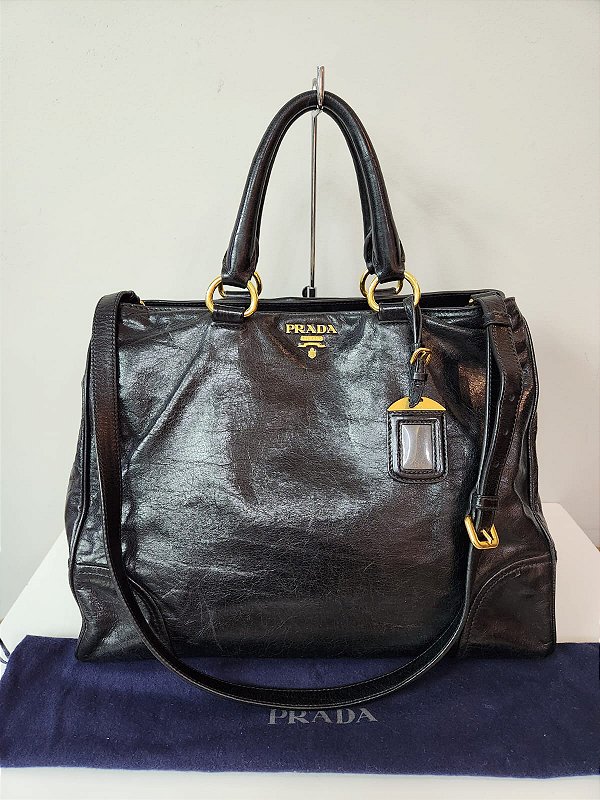 Bolsa Prada Vitello Shine Preta