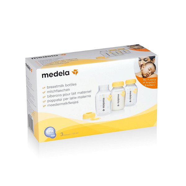 Frasco para coleta de leite materno 150 ml Medela com 3 unidades
