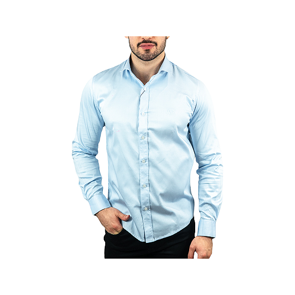 Camisa Versatiold Azul Claro Mescla