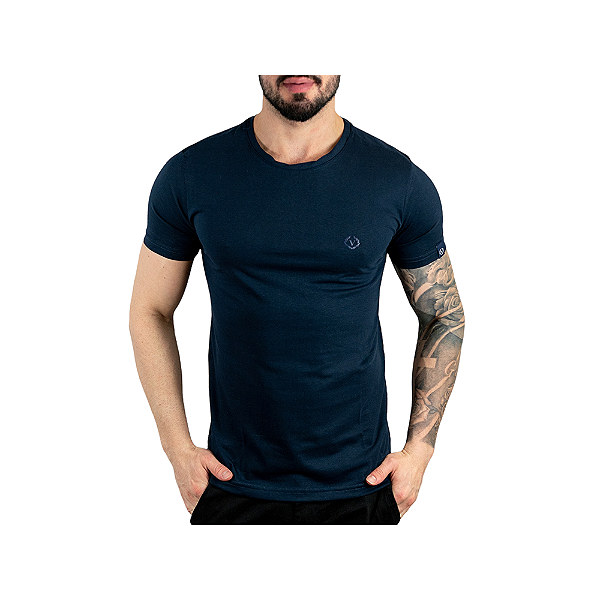 Camiseta Básica VersatiOld Pima Cotton Azul Marinho