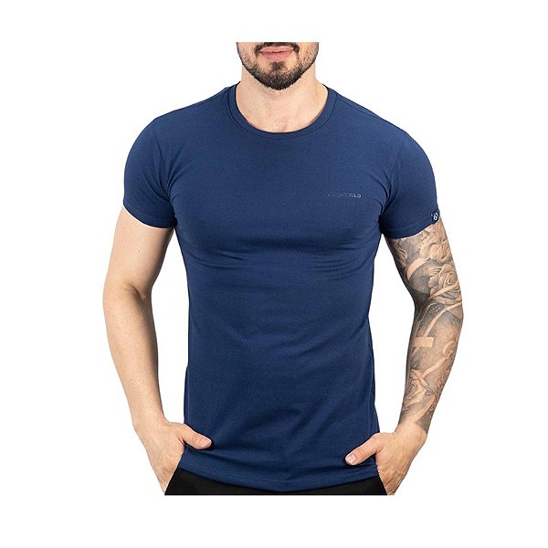 Camiseta Básica VersatiOld Pima Cotton Azul Marinho