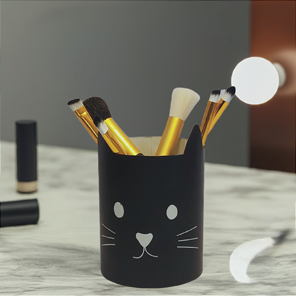 Porta Lapis e Caneta Gato Preto Geguton