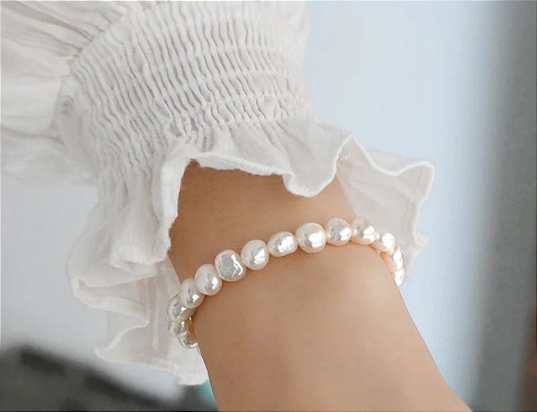 Pulseira De Perolas Naturais De agua Doce Original com garantia