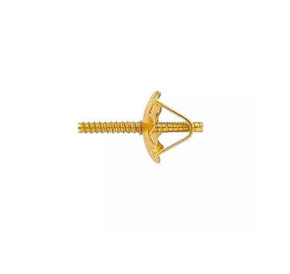 Tarracha Baby de Rosca Pequeno Brinco Infantil Ouro 18k O par