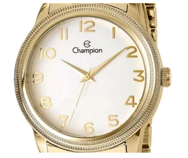 Relógio Champion Dourado Feminino Clássico Cn29490m Nota
