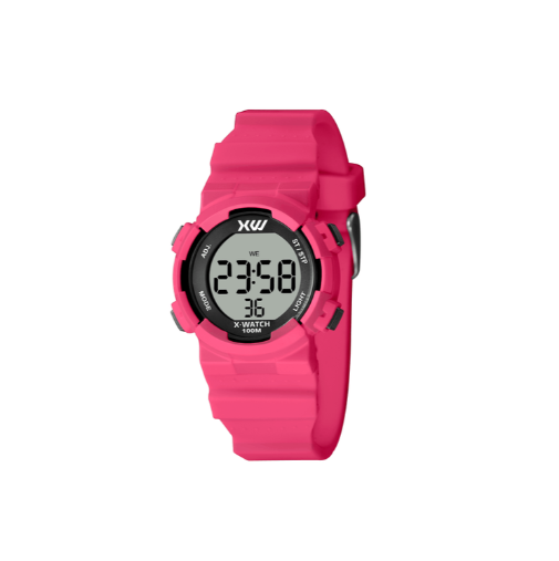 Relógio X-watch Feminino Rosa Infantil Digital Xkppd097 Bxrx