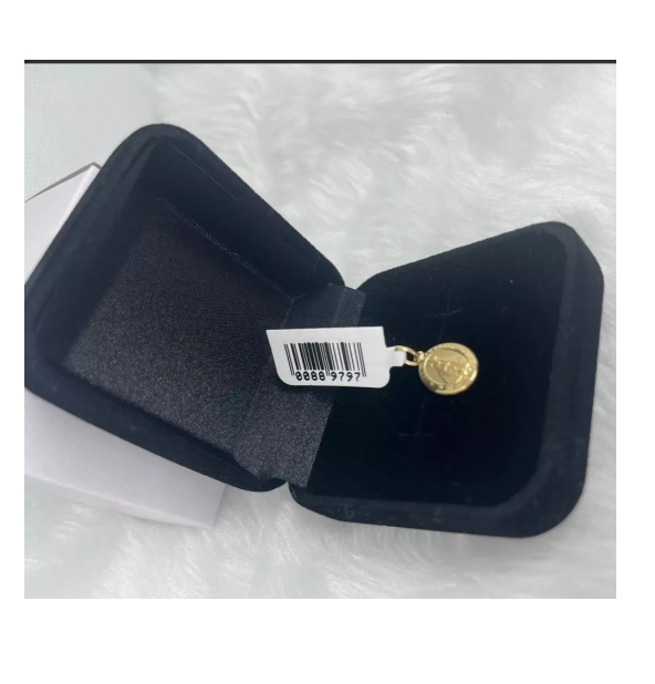 Pingente Medalha De Nossa Senhora Aparecida Em Ouro 18k