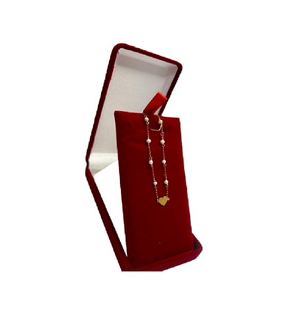 Pulseira Bolinha Bebê Infantil 15cm Ouro 18k Pérola Natural