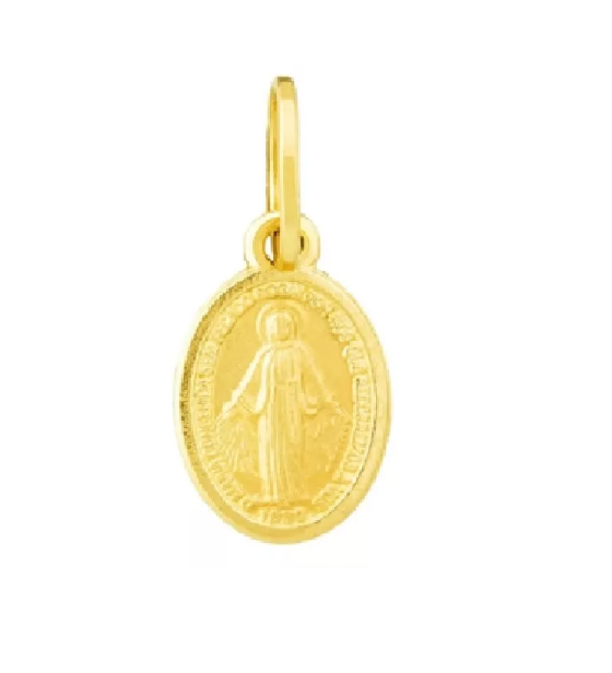 Pingente Ouro 18k Nossa Senhora Das Graças Pequeno 0.4gr
