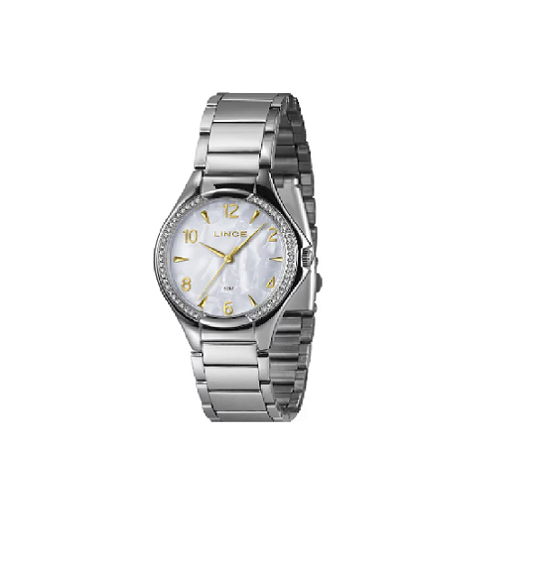 Relógio Lince Feminino Casual Prateado Strasslrmj174l38 B2sx