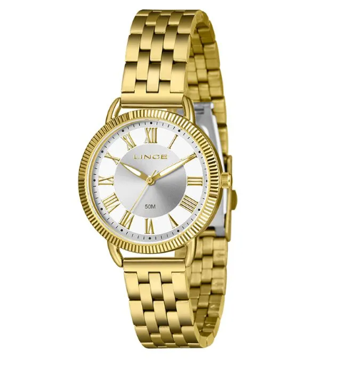 Relógio Lince Dourado Classico Elegante Lrg4811l36 S3kx