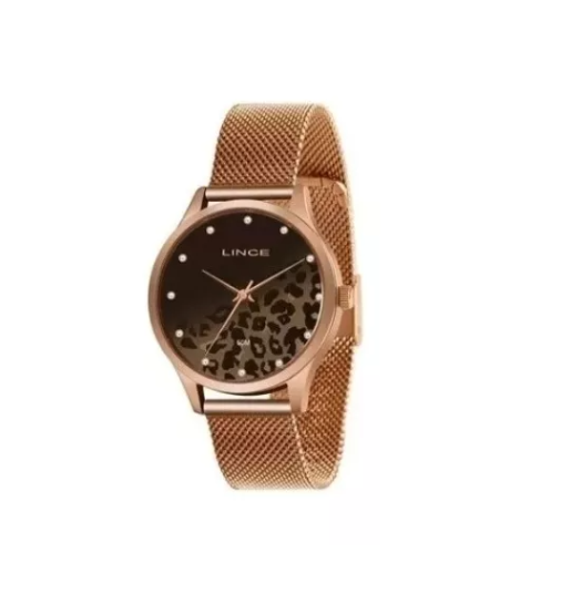 Relógio De Pulso Lince Onça Original RoséGold LRR4716L