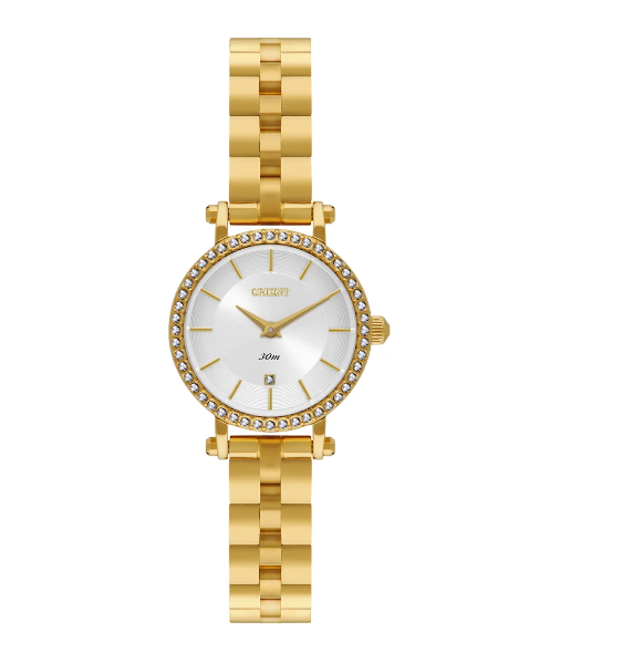 Relógio Orient Feminino Coroa De Strass Fgss0238 S1kx