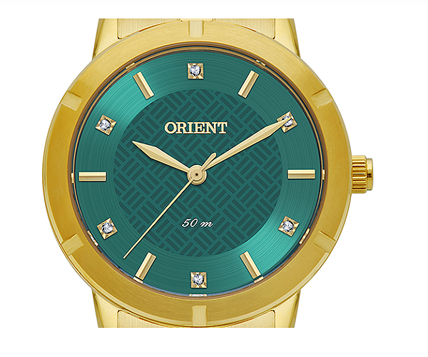 Relógio Orient Feminino Coroa De Strass Fgss0238 S1kx