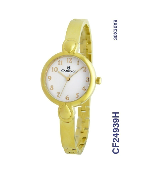 Relógio Champion Dourado Feminino Semi Bracelete Cf24939h